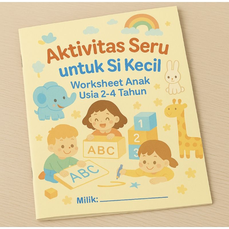 Buku worksheet anak usia 2-4 tahun