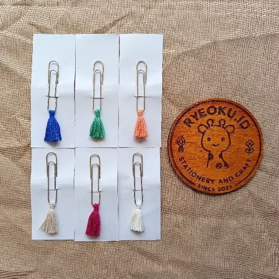 

Tassel Paperclip Bookmark | Kertas klip pembatas buku tassel | souvenir hadiah Paperclip kertas klip