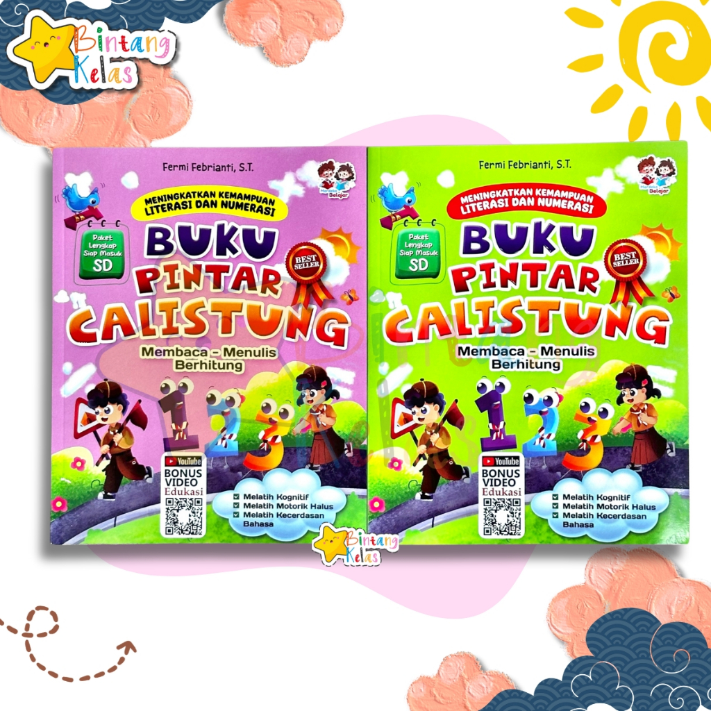 Buku Anak TK PAUD / Buku Pintar Calistung (Paket Lengkap Siap Masuk SD) Full Color