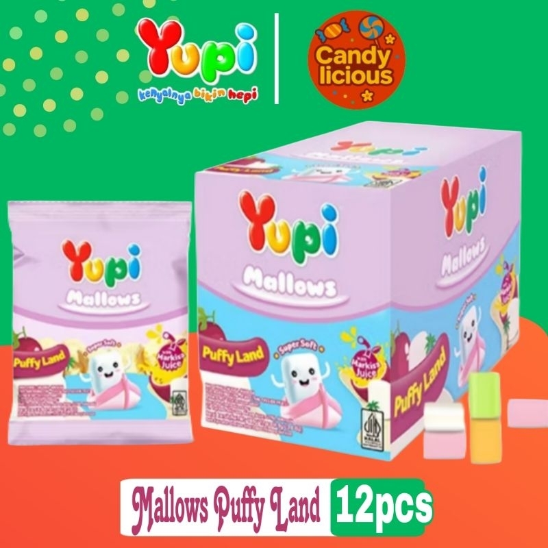 

Permen Yupi Mallows Puffy Land Display Box isi 12pcs