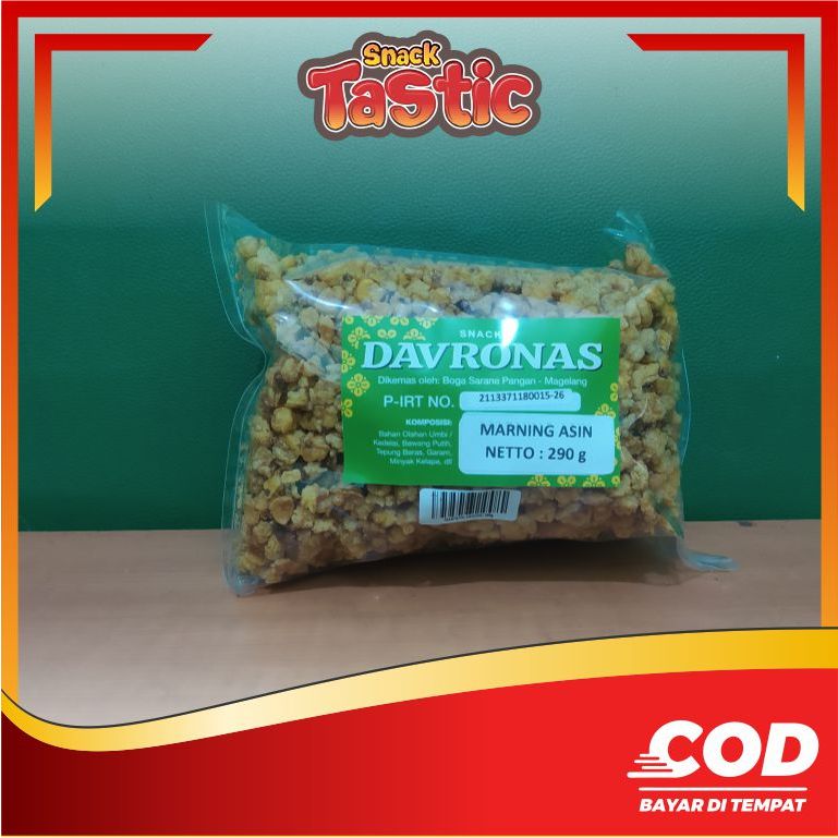 

MARNING / MARNENG JAGUNG ASIN 290GR DAVRONAS / camilan dan oleh-oleh khas Magelang, Jogja, Purworejo