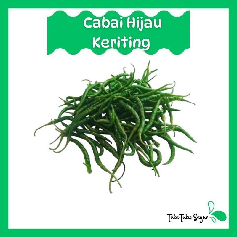 

CABAI HIJAU KERITING 100gr - TukaTuku Sayur