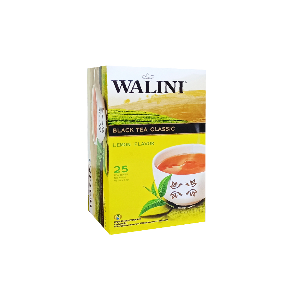 

Walini Teh Hitam Celup Klasik Black Tea Rasa Lemon 25 Kantung