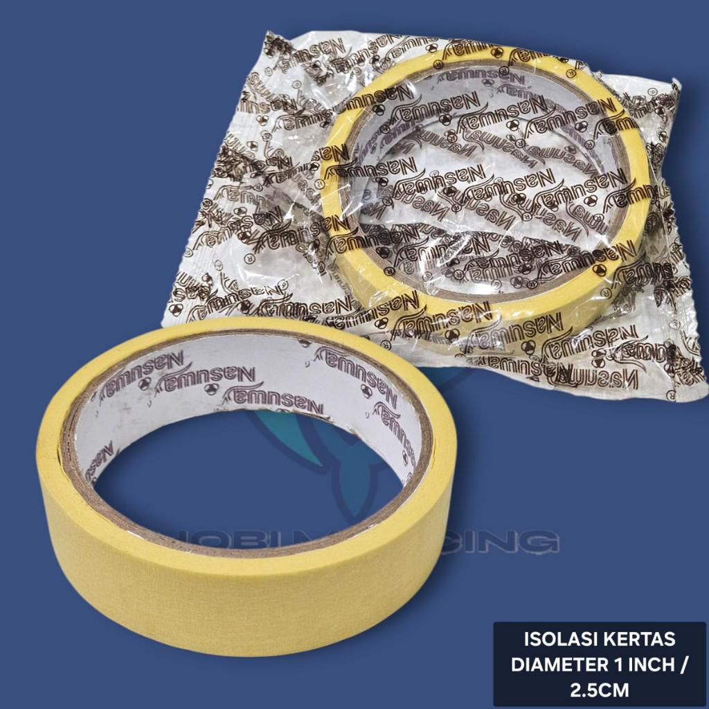 

Isolasi Kertas 1 Inch / Lakban Kertas / Masking Tape 1" (25 Mm) x 20 Yard Great Quality / Kuat dan Tahan