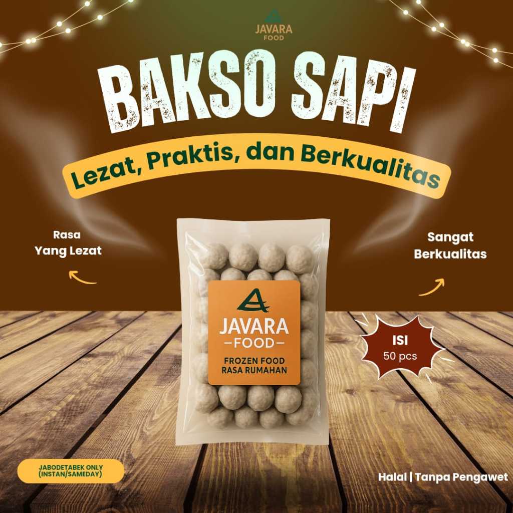 

Bakso Kecil Isi 50 pcs Bakso Sapi Kecil Javara Food – Fresh & Gurih Setiap Hari