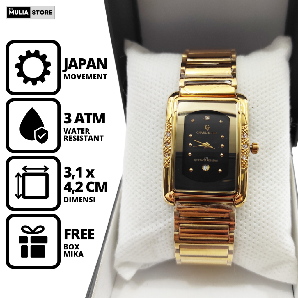 CHARLIE JILL Jam Tangan Wanita Charlie Jill J12 1953 M Tanggal Analog