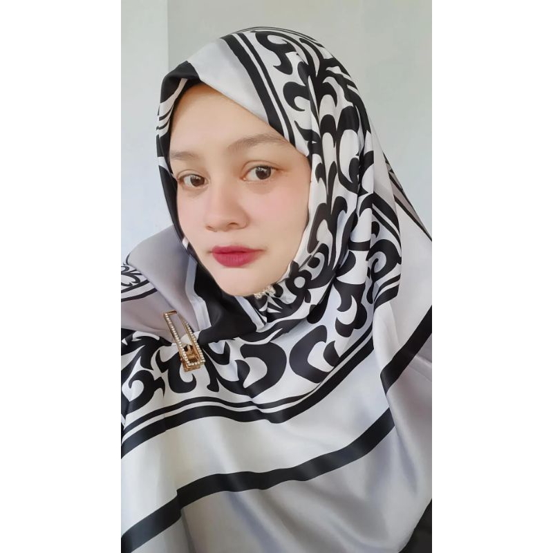 HIJAB Satin BLACK EDITION HITAM