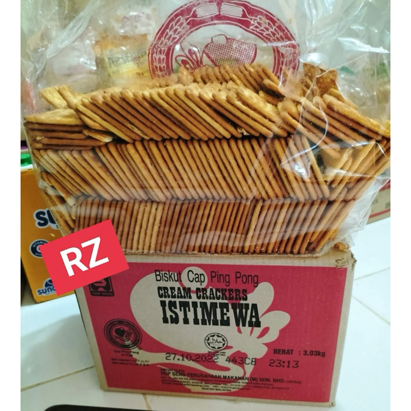 

BISKUIT PINGPONG ISTIMEWA 3.03kg MALAYSIA CREAM CRAEKER