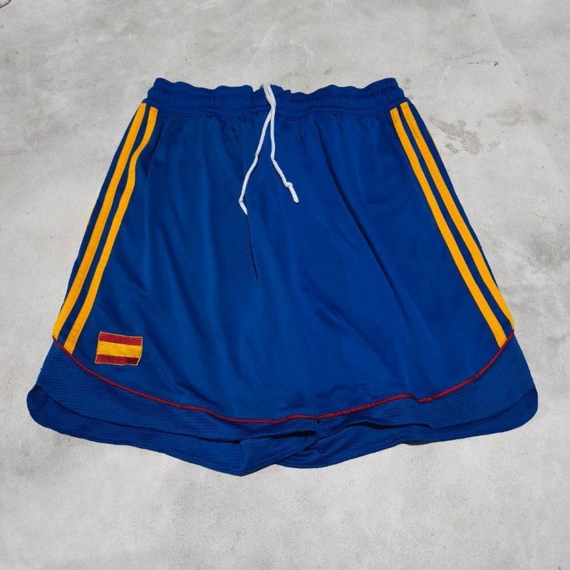 Celana pendek olahraga sepak bola adidas Spanyol 2006 biru
