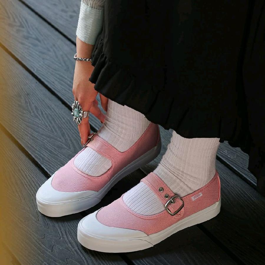 VANS SLIP ON MARY JANE PREP CORAL BLUSH PINK ORIGINAL Shoes Wanita - 36