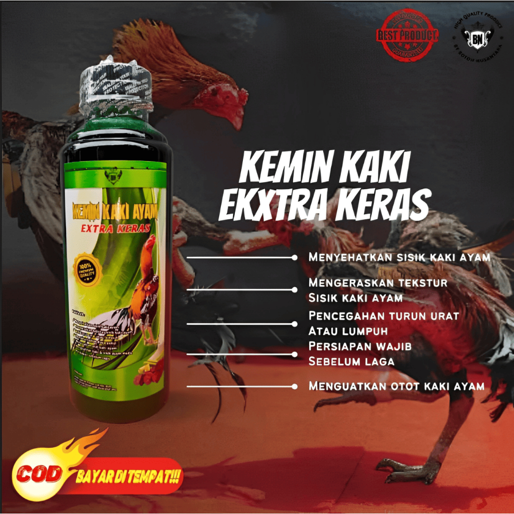 KEMIN KAKI ayam getah Gambir ekstra keras, Kemin Hijau Ayam Sisik Keras