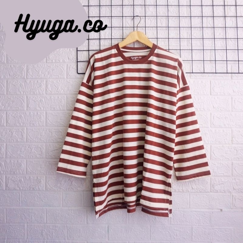 Kaos Oversize Stripe Wanita Lengan Panjang Terbaru |Kaos Oversize Stripe Wanita |Kaos Oversize Wanit