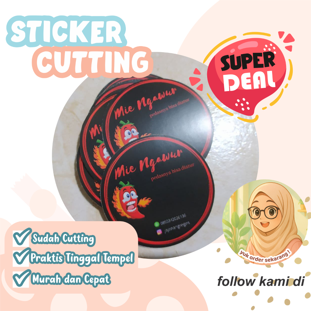 

CETAK STIKER VINYL TAHAN AIR UNTUK KEMASAN PRODUK, LABEL, DLL