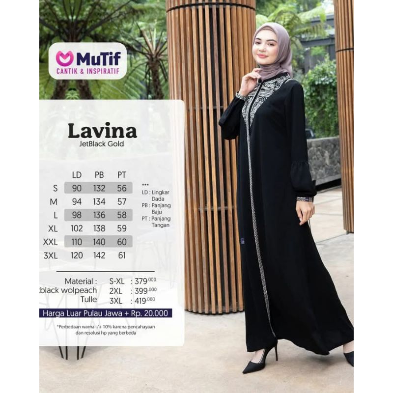 lavina black Jack gamis mutif terbaru