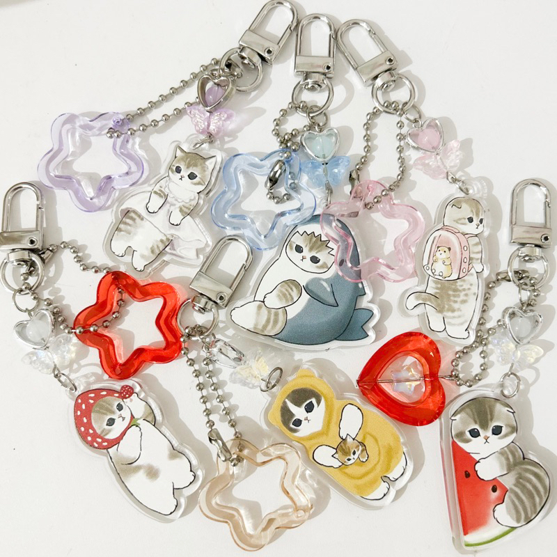 keychain mofusand acrylic|keychain mofusand|keychain aesthetic|keychain manik|keychain lucu|keychain