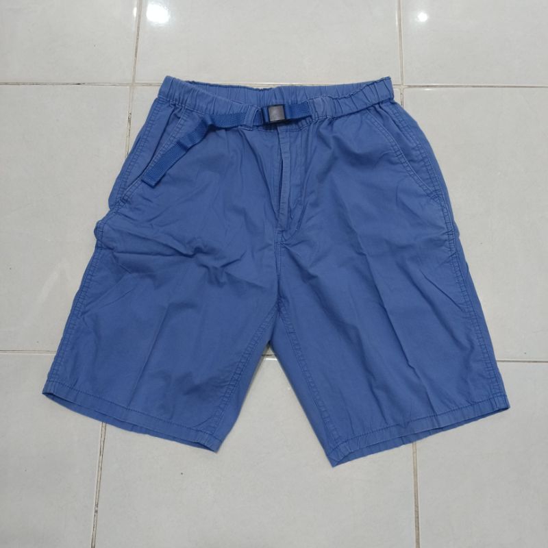 celana pendek short utility pants Uniqlo GU basic biru langit size S 27-28 original murah