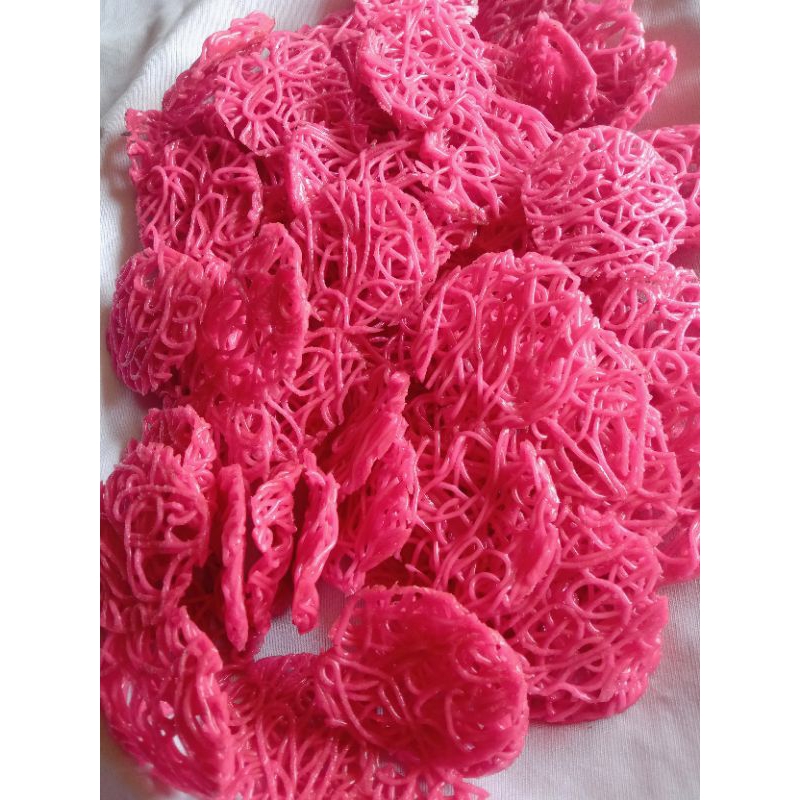 

Kerupuk Abar Abir merah || Krupuk merah || kricik mentah