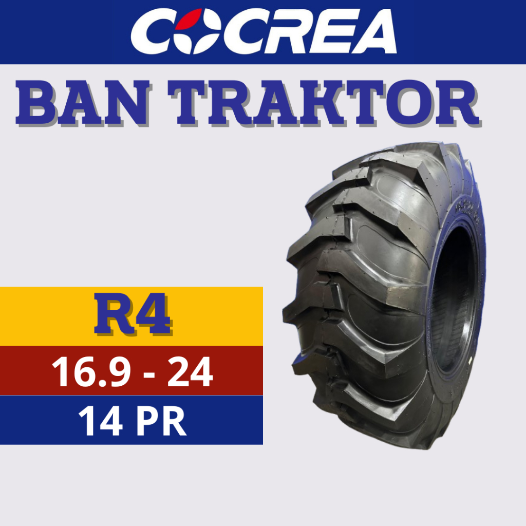 ANEKA BAN COCREA Ban Traktor 16.9-24 14PR R4 TUBELESS ban traktor