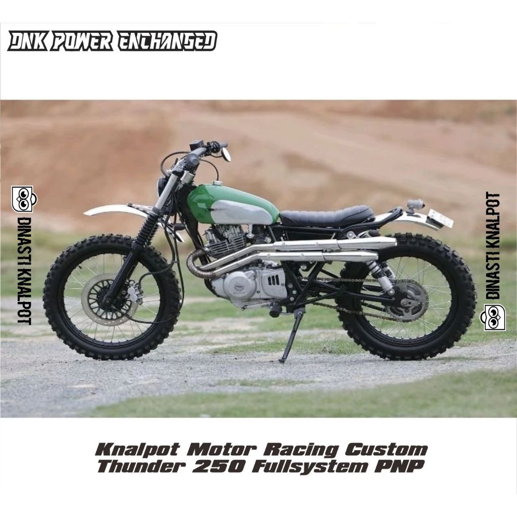 Knalpot Motor Racing Custom Thunder 250 Fullsystem PNP