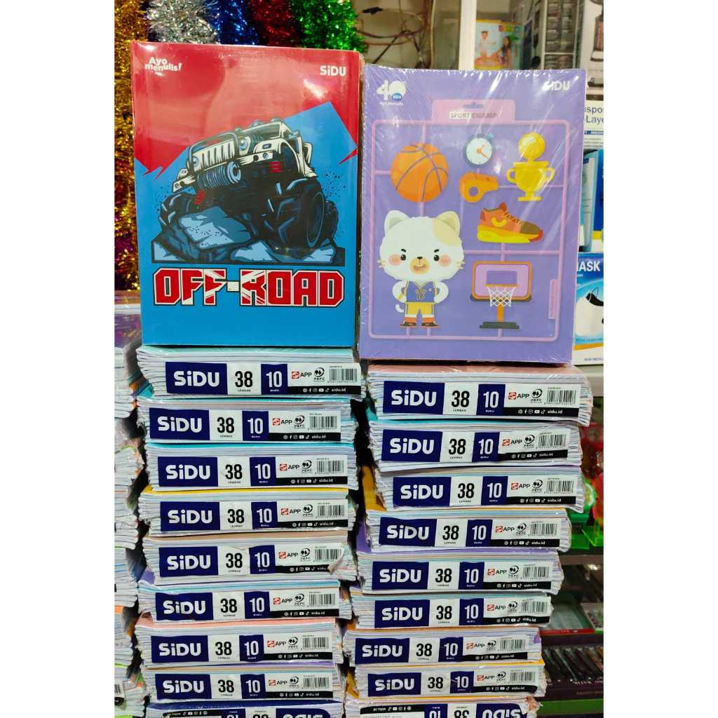 

Buku Tulis Merk SIDU (Sinar Dunia) isi 38 Lembar (1 pak isi 10 Buku)