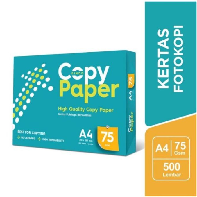 

Kertas HVS A4 75 Gsm - Copy Paper (1Rim) 500 Lembar / Kertas HVS A4 1 Rim