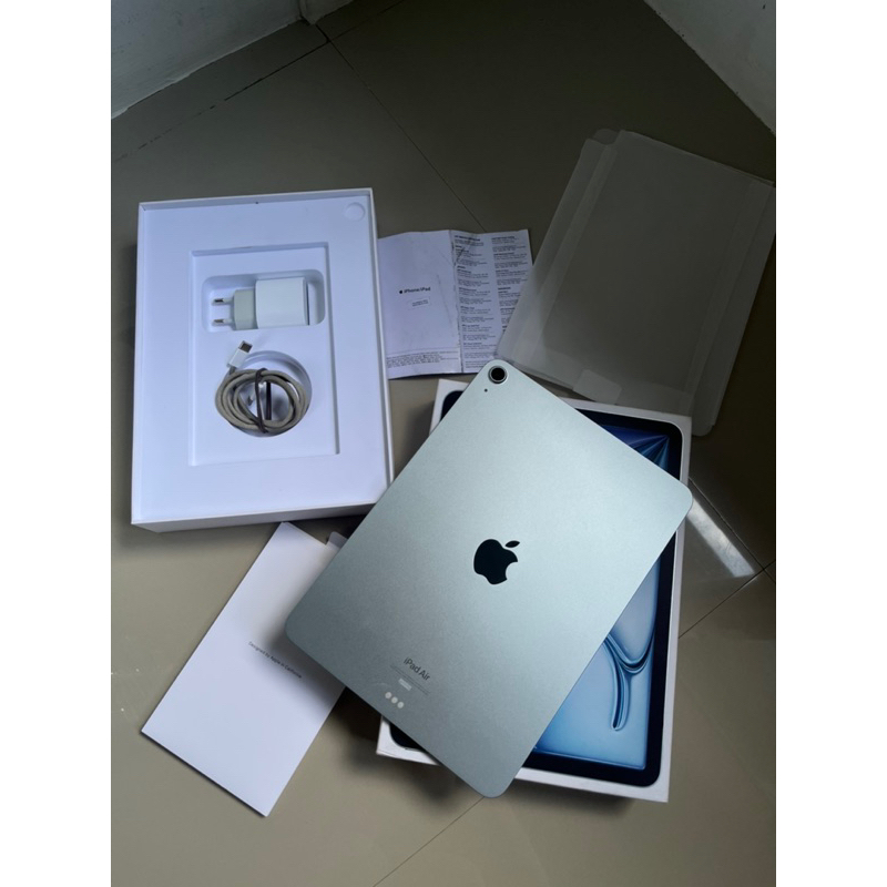 Second ipad air 6. Chip M2. Garansi resmi ibox sampai november 2025. Kapasitas 128gb. Wifi only. Uni