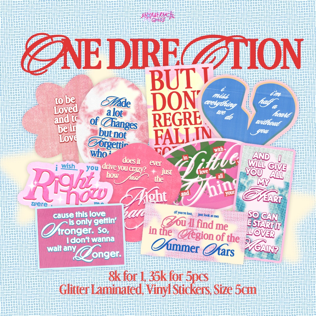

[MIN Buy 3pcs] ONE DIRECTION - Mix Album Stickers