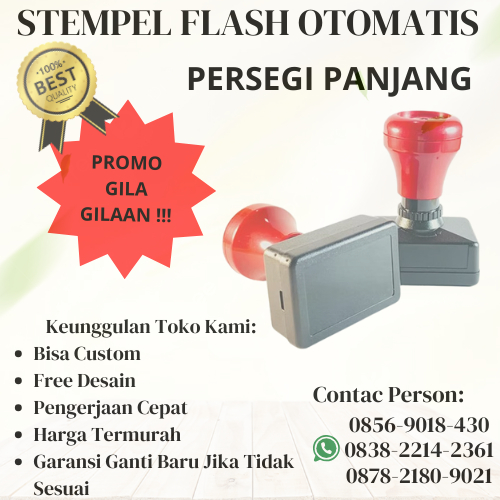 

STEMPEL FLASH OTOMATIS PERSEGI PANJANG
