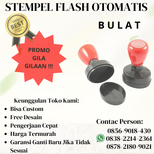 

STEMPEL FLASH OTOMATIS BULAT