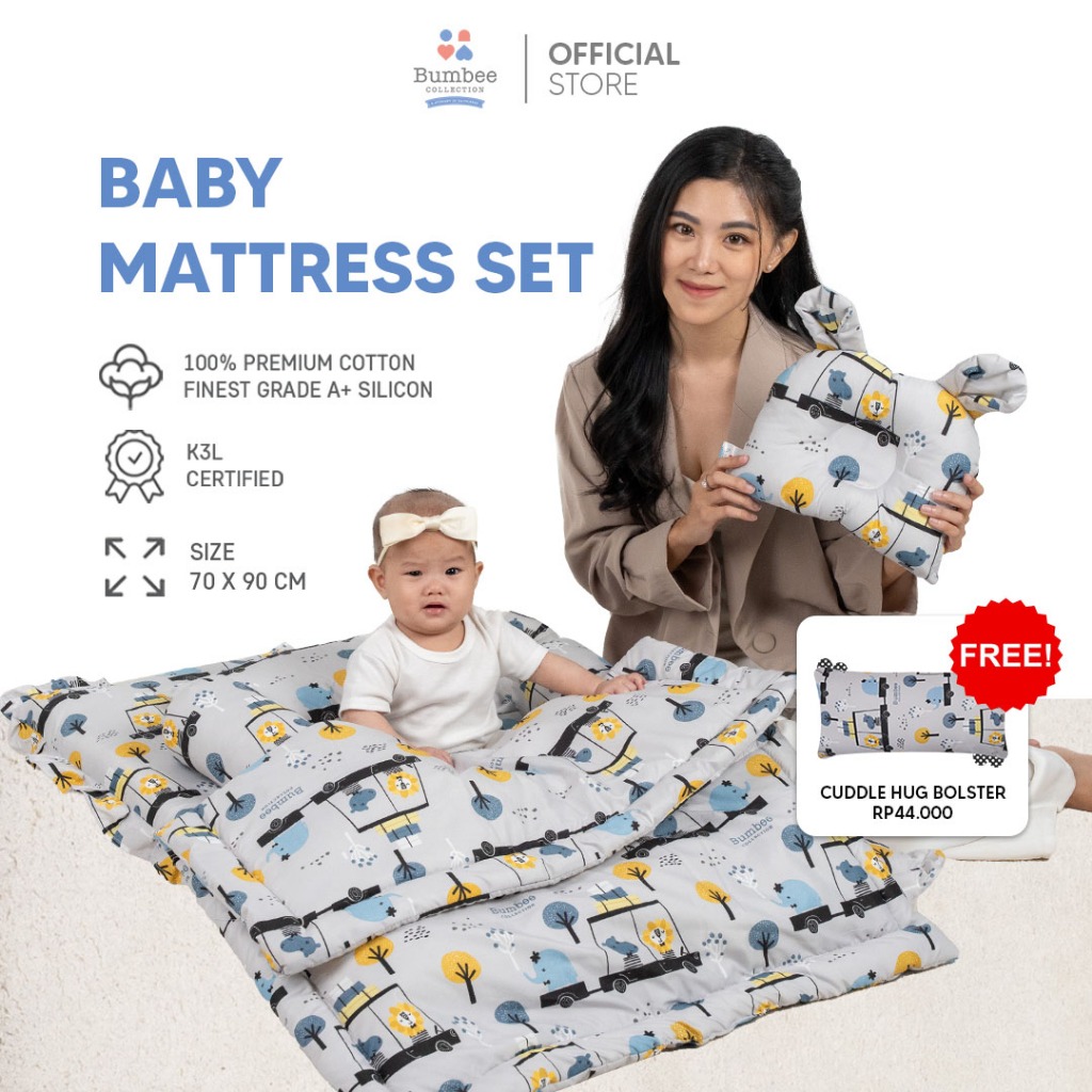 Bumbee Collection - Kasur Set Bayi + Kelambu Baby Mattress Set FREE Cuddle Hug Baby
