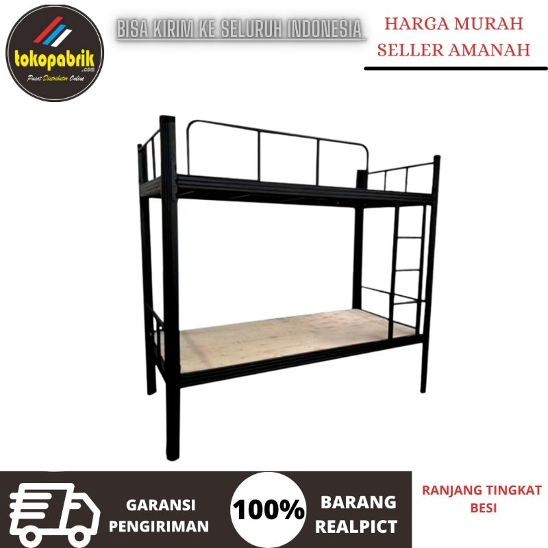 Ranjang Tingkat Besi / Ranjang Susun Minimalis / Ranjang Susun Besi / Ranjang 2 Tingkat Minimalis/ D