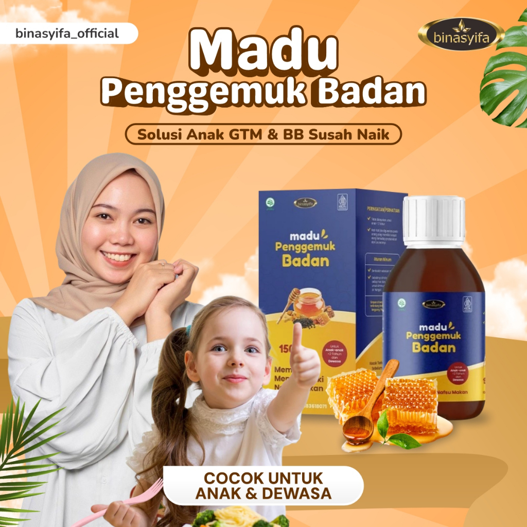 

MADU GEMUK PENGGUMUK BADAN BPOM VITAMIN NAPSU MAKAN ANAK AMPUH BINASYIFA