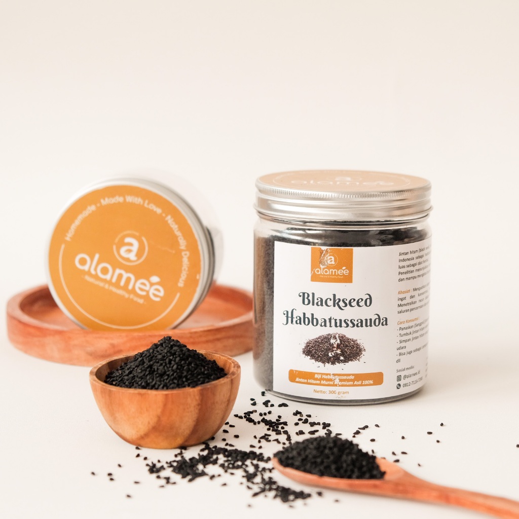 

ALAMEE Biji Habbatussauda Original Asli Jinten Hitam Jintan Habatusauda 300 gram gudang organik