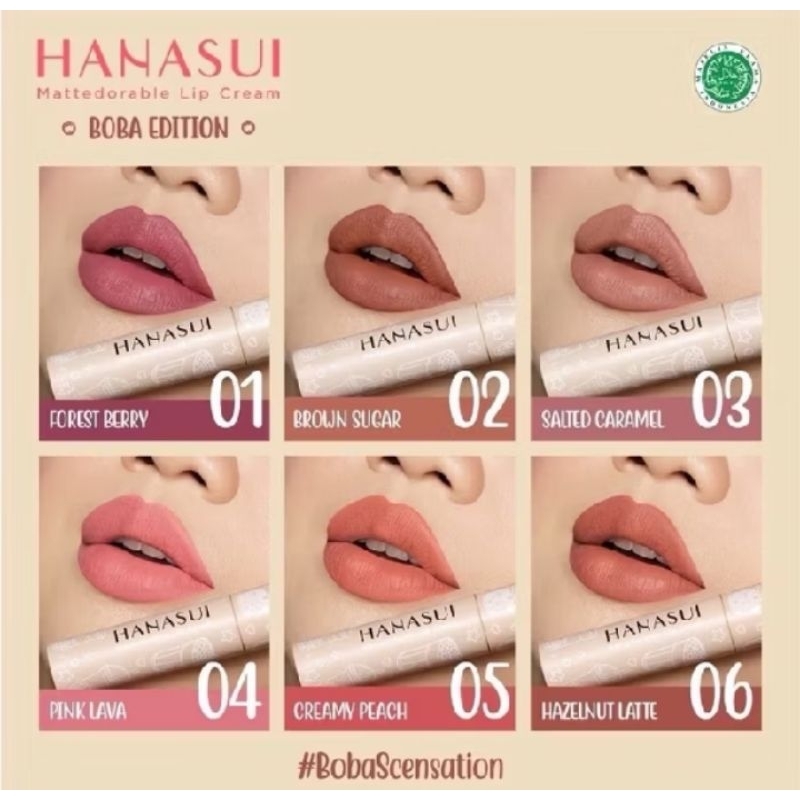 Lipcream hanasui Lip matte Boba hanasui