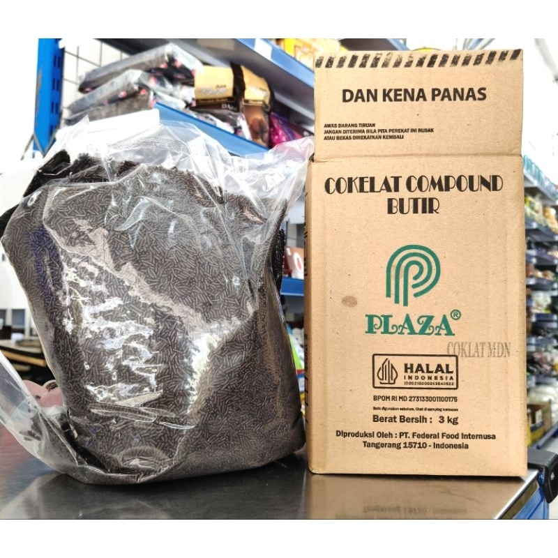 Meses Coklat Plaza 3kg/Coklat Butir Plaza 3kg/Meses Coklat Enak Manis/Meses Murah Manis