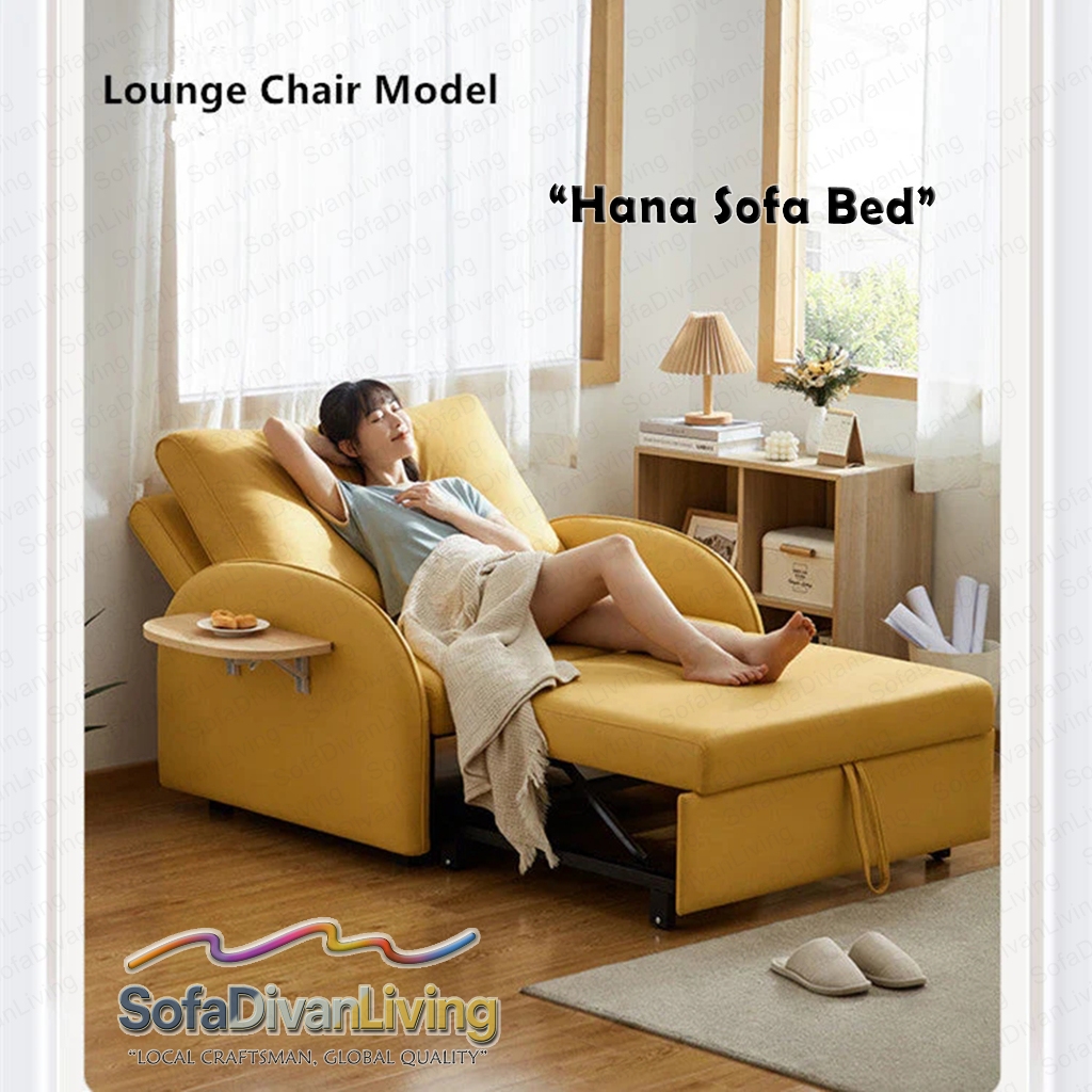 Sofa Bed Hana Minimalis Multifungsi – Kursi Santai, Tempat Tidur Lipat, Sofa Ruang Tamu & Kamar