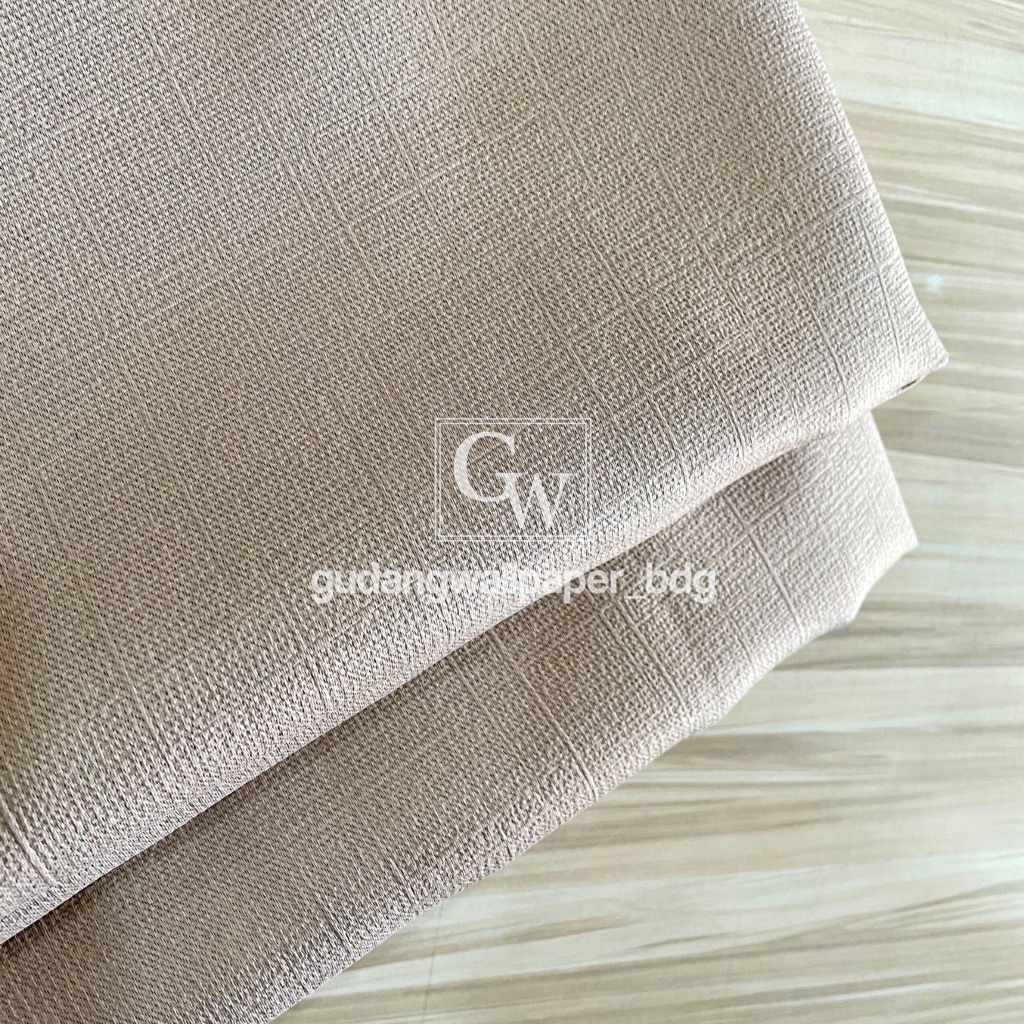 Kain Gorden Gordyn Hotel Blackout Minimalis Polos Bertekstur Warna Khaki Coklat Susu