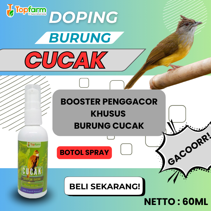 Vitamin Burung Cucak 60ML/ Vitamin Khusus Cucak Jenggot/ Vitamin Burung Cucak Rowo/ Viatmin Cucak Je