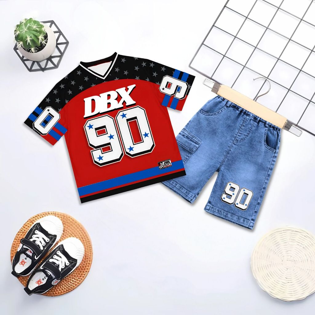 BAJU SETELAN SPORTY ANAK 1-5 TAHUN JERSEY & JEANS/DENIM