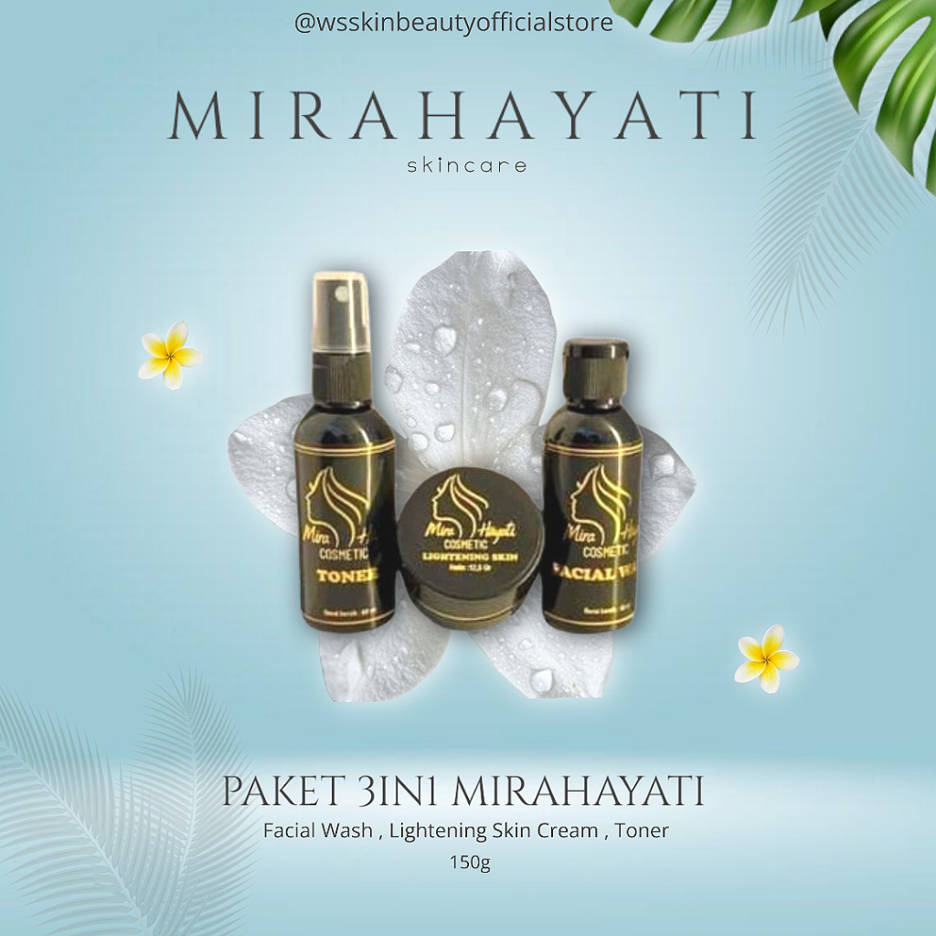 Mira Hayati Skincare MH Cosmetic All Skin Paket Basic Toner Facial Wash Cream Original Bpom