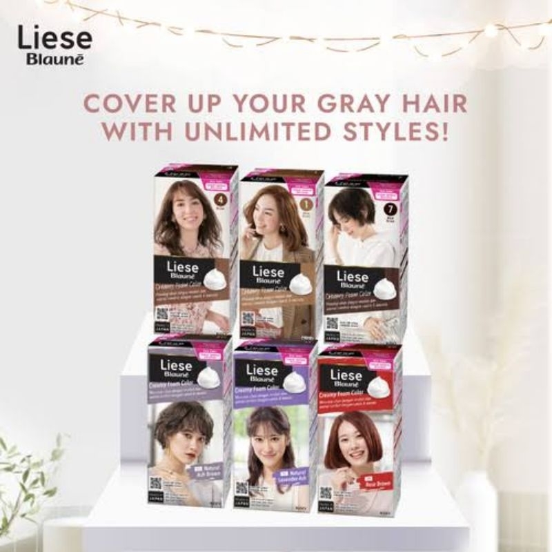 Liese Blaune Creamy Foam Color / Cat Rambut Uban / Semir Rambut Uban / Cat Rambut Khusus Uban /