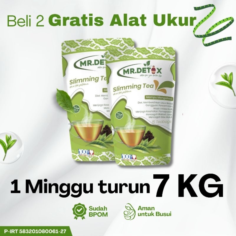 MR Detox Teh Pelangsing Herbal Alami Teh Detoks Teh Diet Slimming Tea Ampuh Melangsingkan Badan