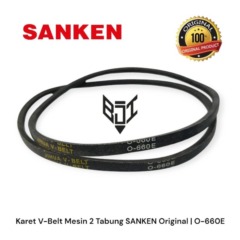 Karet Vbelt | V-BELT/ fanbelt/ Linden Mesin cuci 2 Tabung SANKEN Original | O - 660E