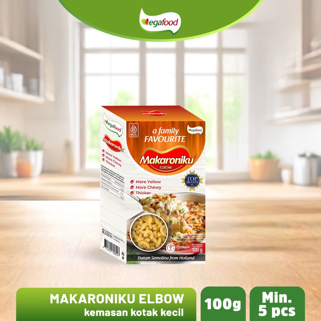 

MAKARONIKU Elbow / Makaroni Bantet Mentah / Macaroni Pasta 100 gram