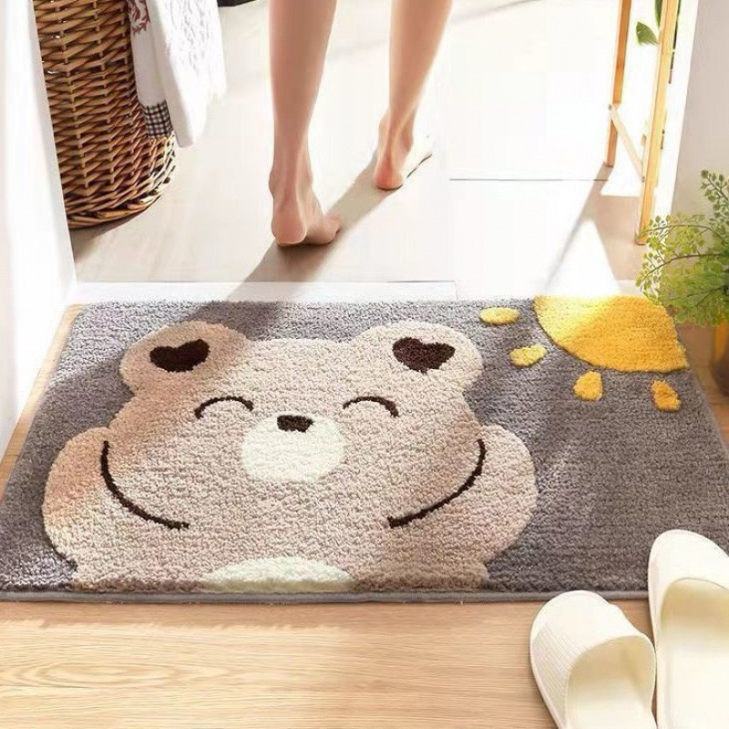 Keset Kaki Premium aesthetic doormat kamar anak dewasa alas lap kaki ruang tamu bulu tebal karakter 