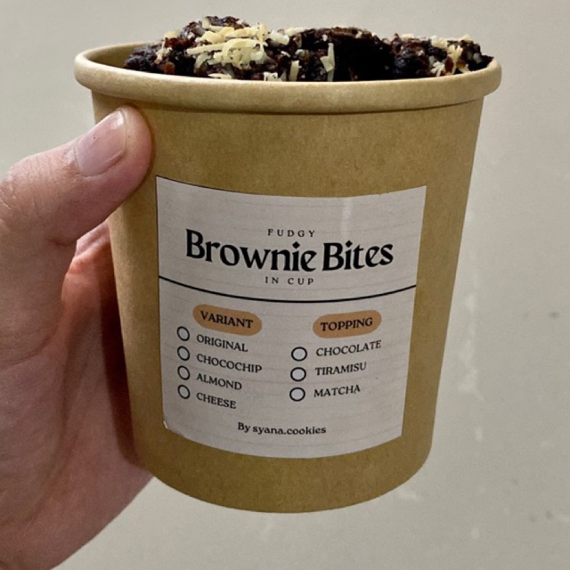 

Brownie Bites in Cup (Topping Cheese) 12oz