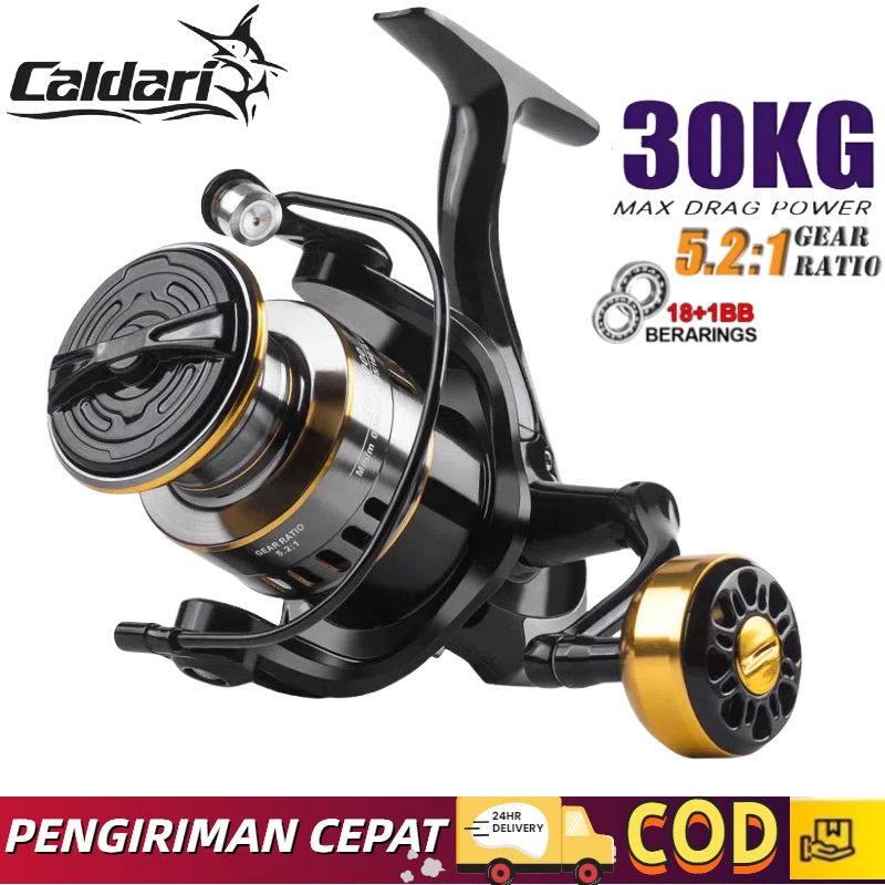 Caldari REEL BESI ANTI PUTUS 30KG DRAG KUAT – LANGSUNG STOCK
