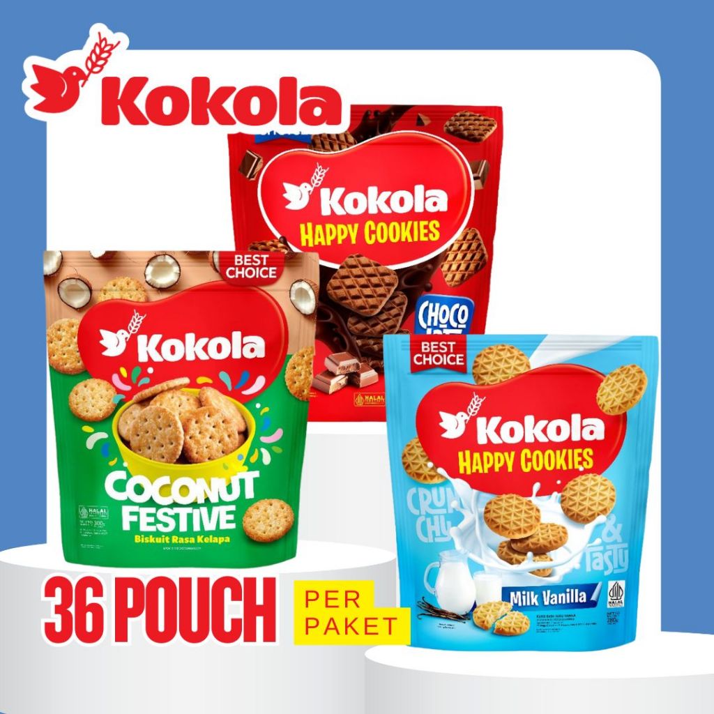 

Kokola Biskuit - Pouch ISI 36 - Cemilan Kukis Manis