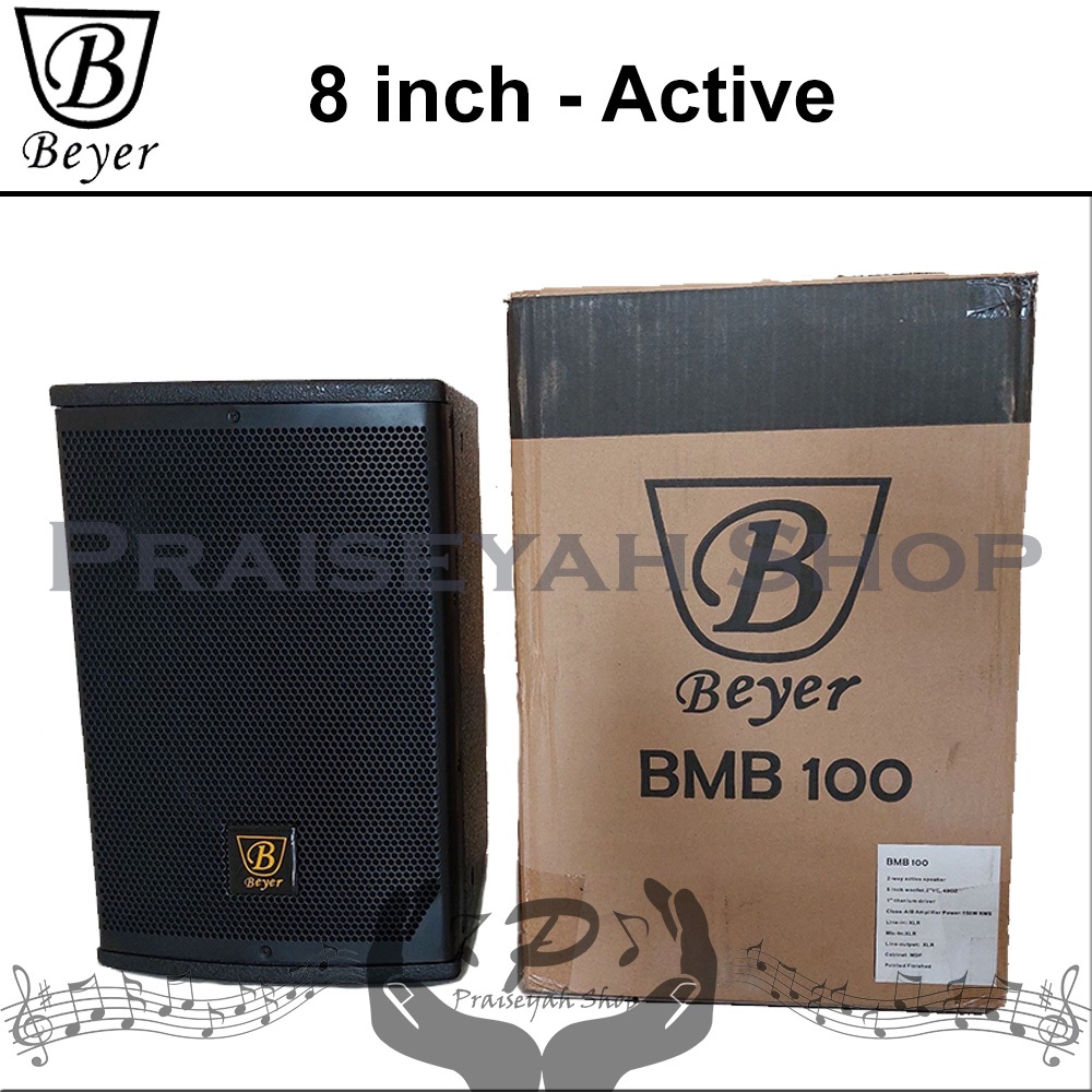 Speaker Aktif 8 inch Merk Beyer BMB-100 Active Monitor Sound Audio