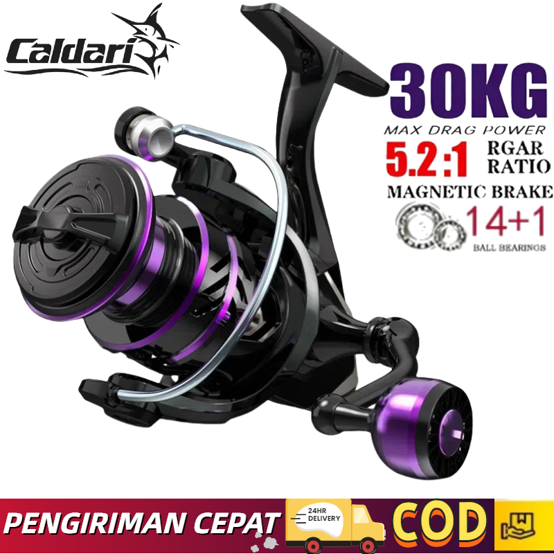 REEL SPINNING METAL PREMIUM - 30KG MAX DRAG, READY STOCK TERBATAS